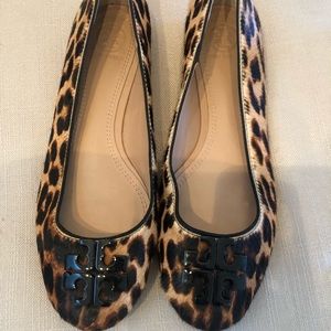 Tory Burch leopard calf hair ballet flats!